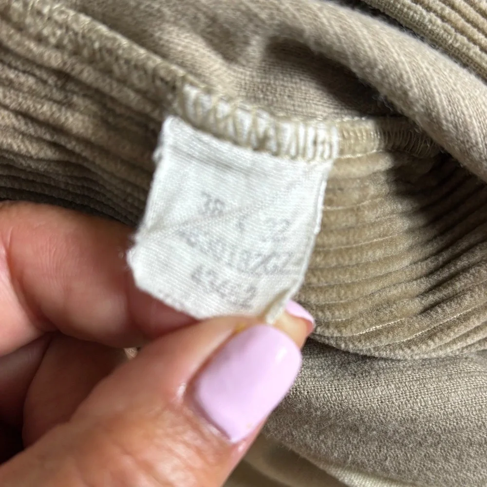 Vintage Polo Ralph Lauren M 36x28 (see notes) Tan Corduroy Pleated Pants Baggy